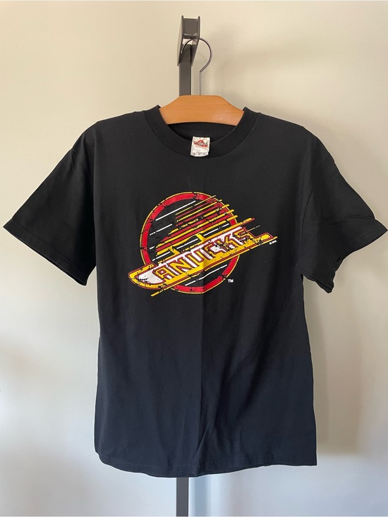 Vintage Other - Y2K Vintage Vancouver Canucks Flying Skate T-Shirt Alstyle Mid 2000s Black